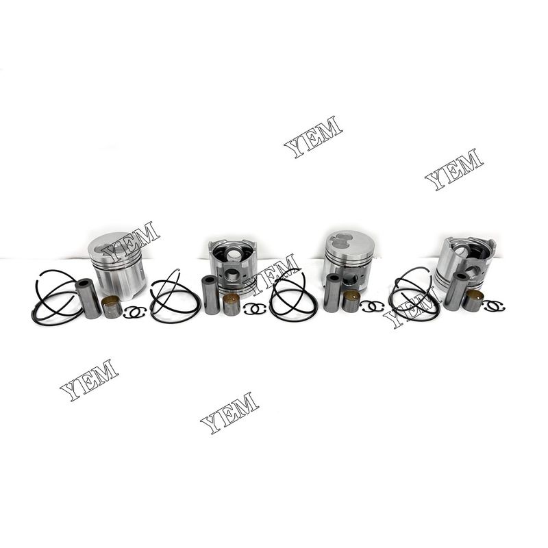 New 4PCS Piston With Rings For Fits Yanmar 4D94E Excavator Parts Engine